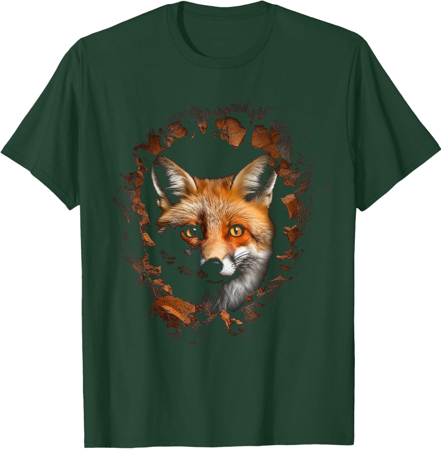 Fox Wall Artwork | Animal Motif Fox T-Shirt - T-Shirt | Forest