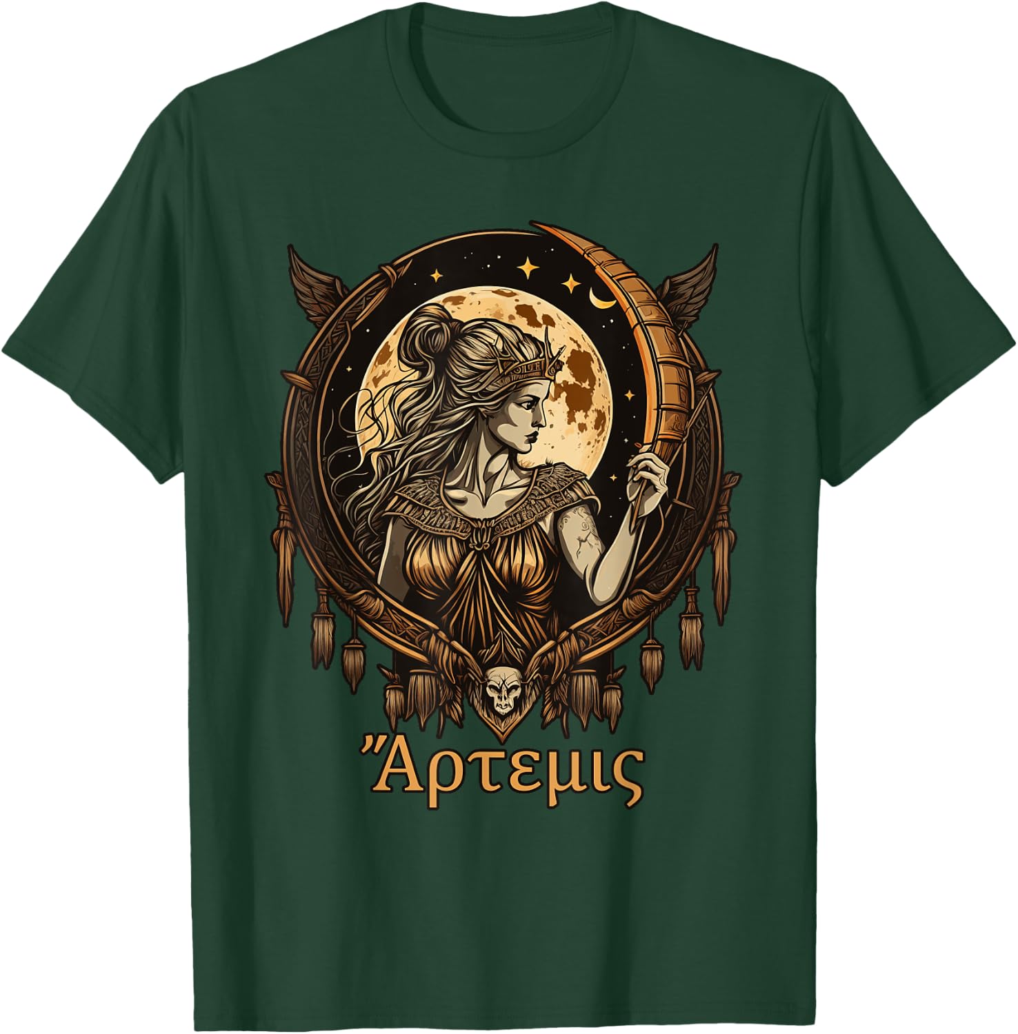 Greek Goddess Artemis Olympian Hero Ancient Greece T-Shirt - T-Shirt | Forest