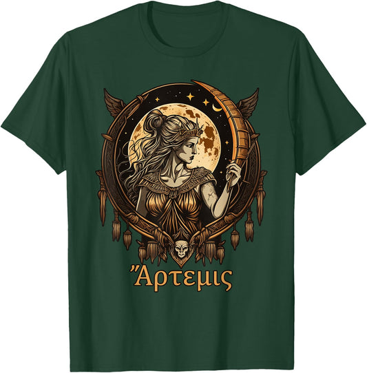 Greek Goddess Artemis Olympian Hero Ancient Greece T-Shirt - T-Shirt | Forest