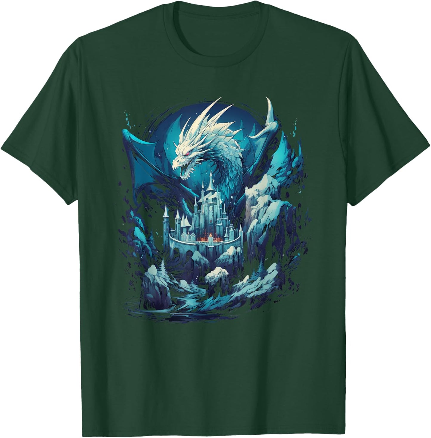 Ice Dragon Artwork T-Shirt - T-Shirt | Forest