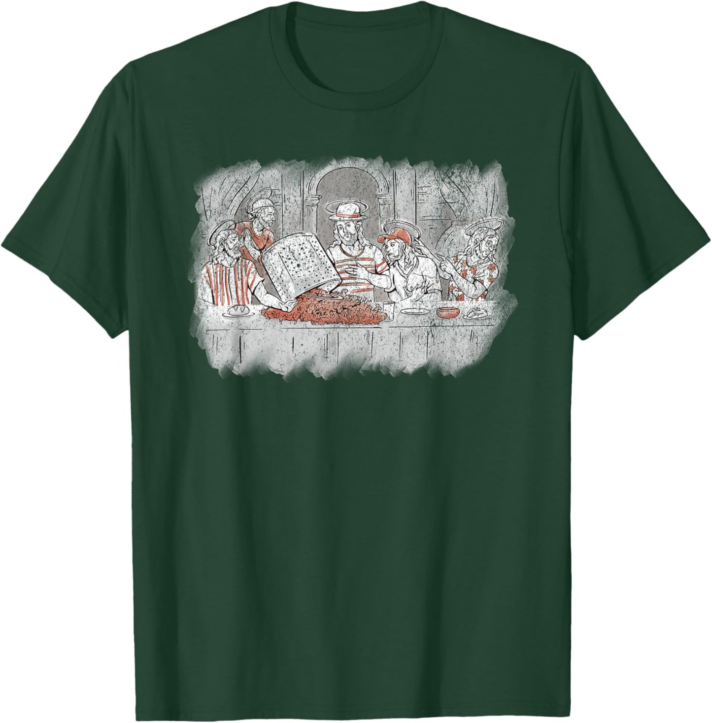 Last Supper Crab Boil Crawfish Funny Jesus Christian God T-Shirt - T-Shirt | Forest