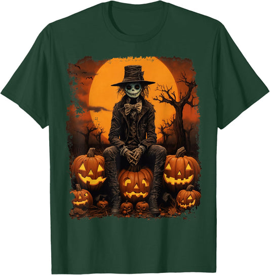 Pumpkin Strawman Scarecrow T-Shirt - T-Shirt | Forest