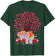 Elephant Lover Heart Tree Indian Elephant Valentine's Day T-Shirt - T-Shirt | Forest