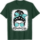 Dental Cute Funny Dentist Hygienist Messy Bun T-Shirt - T-Shirt | Forest