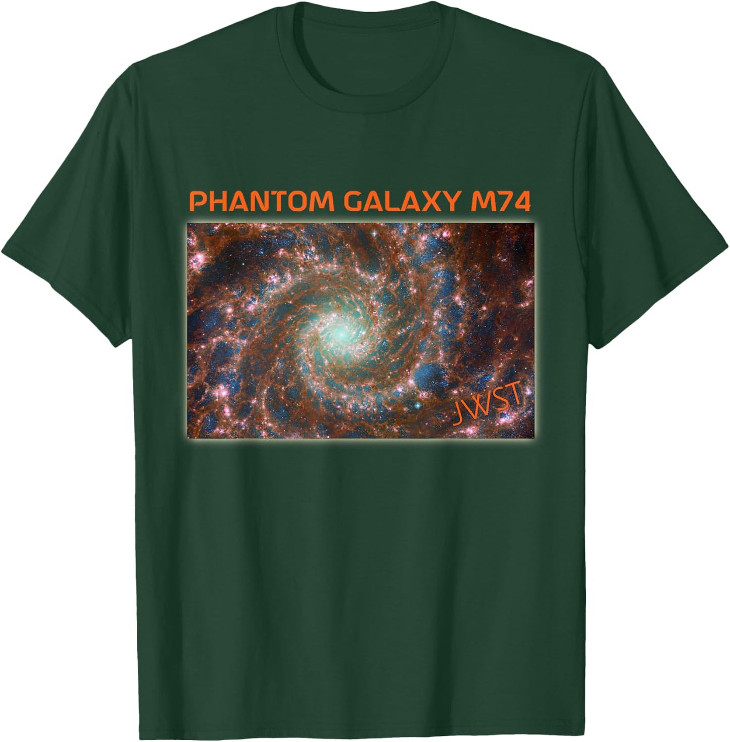 Webb Space Telescope New Image Phantom Galaxy M74 JWST T-Shirt - T-Shirt | Forest