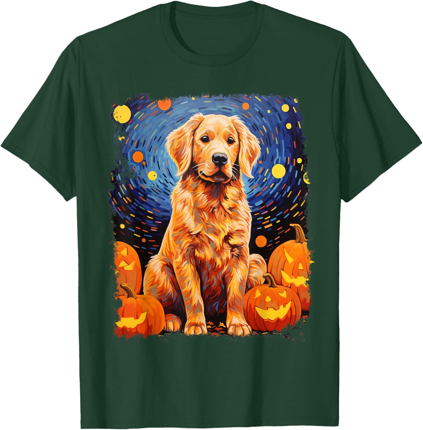 Golden Retriever Halloween T-Shirt - T-Shirt | Forest