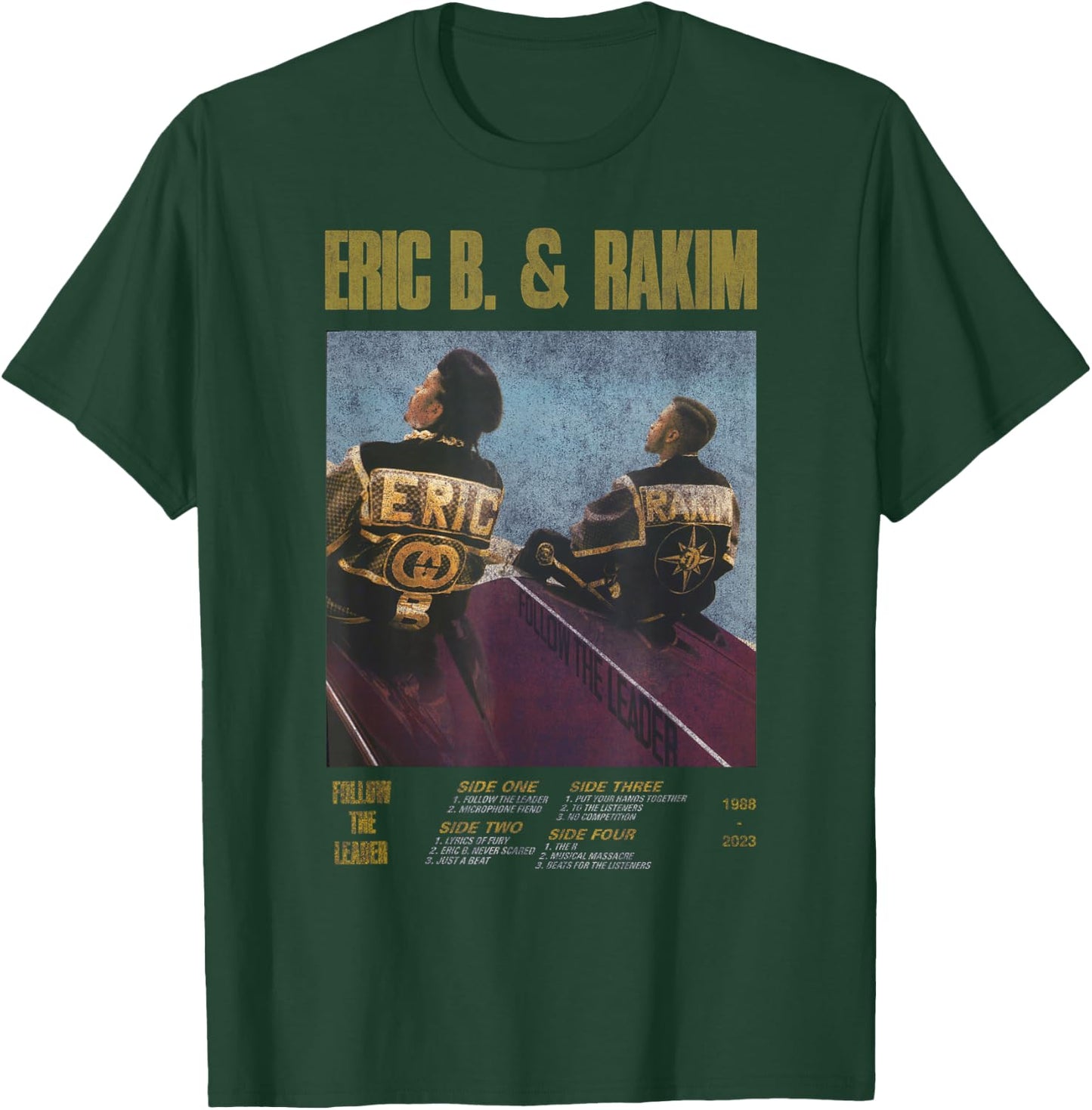 Eric B & Rakim – FTL Tracklist On Blue T-Shirt - T-Shirt | Forest