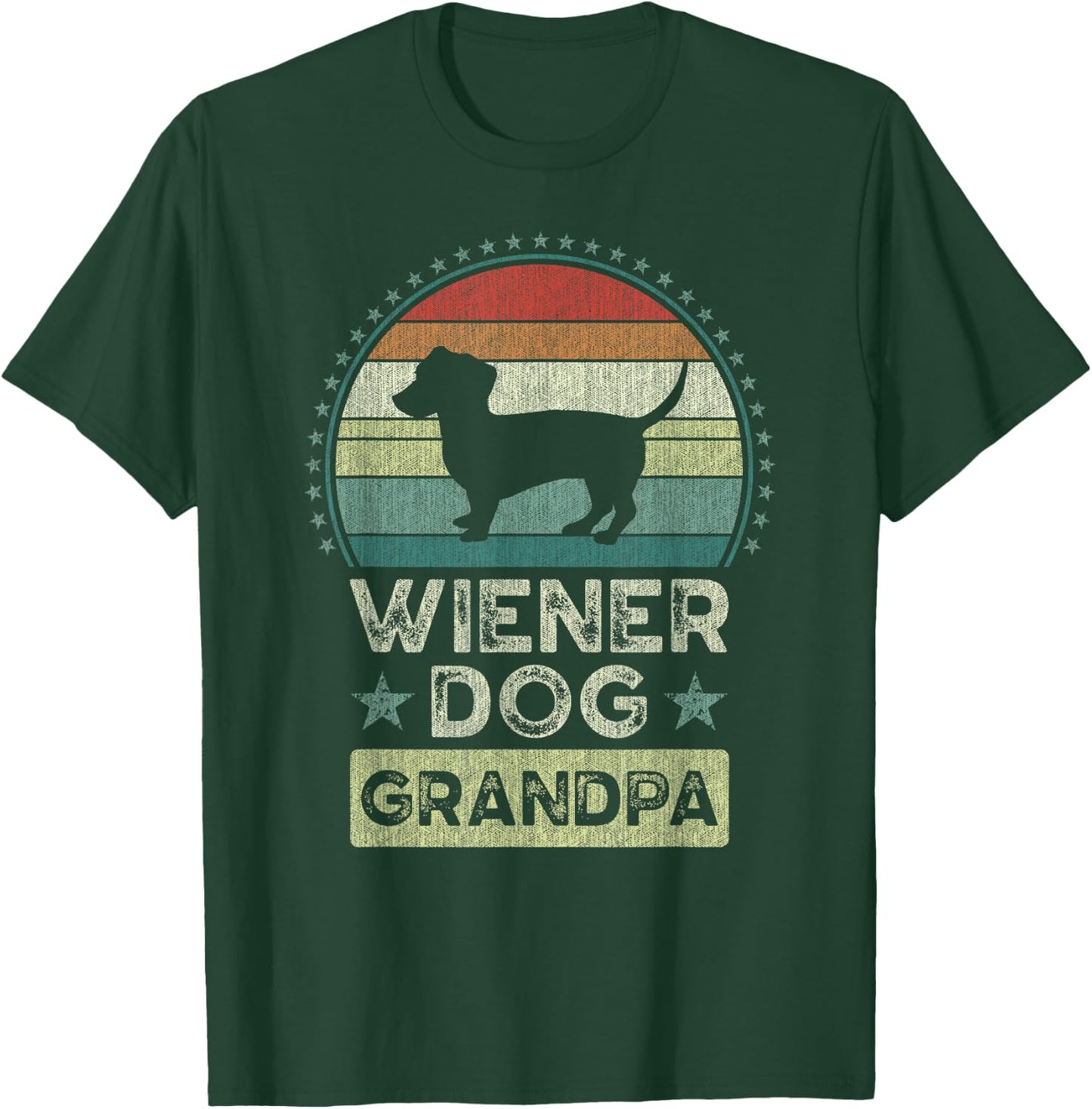 Wiener Dog Grandpa, Father's Day, Dachshund, Grandfather T-Shirt - T-Shirt | Forest