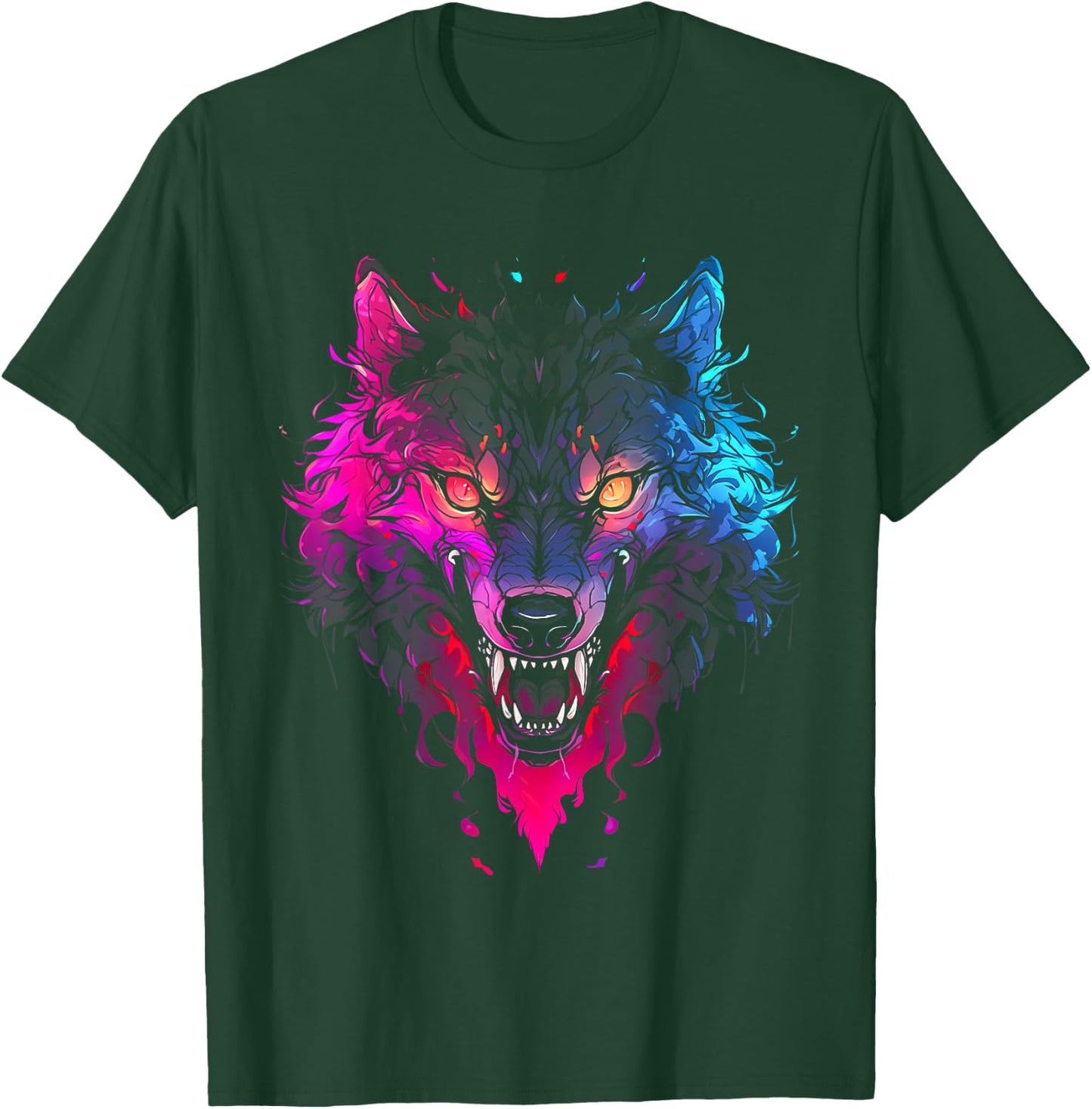 Horror Werewolf Head Halloween Mythology Wolf Shifter Lycan T-Shirt - T-Shirt | Forest