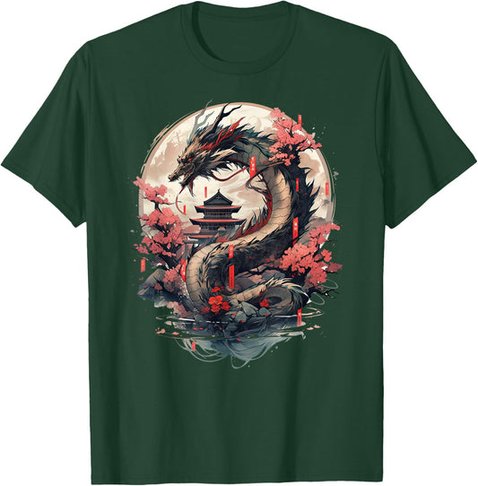 Japanese Aesthetic Dragon japanese art Japan Tattoo T-Shirt - T-Shirt | Forest