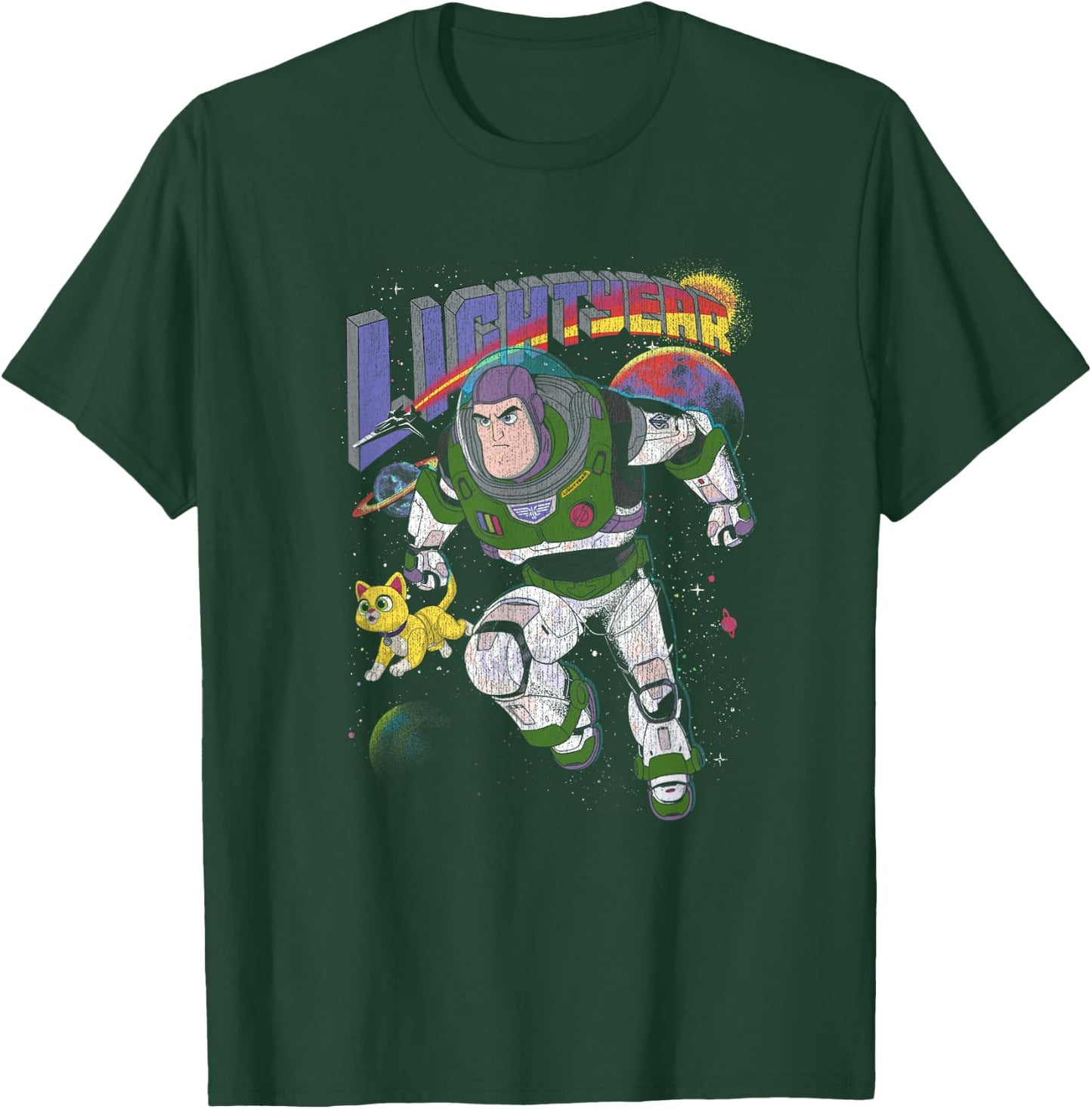 Disney Pixar Lightyear Buzz and Sox Retro Space Ranger T-Shirt - T-Shirt | Forest