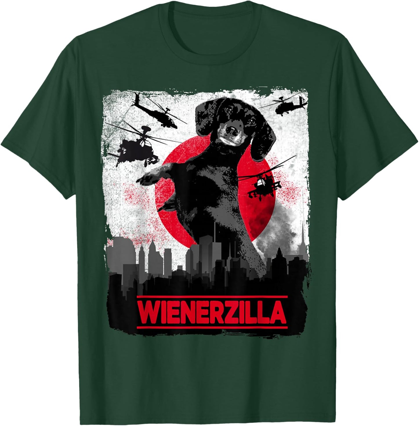 Funny Wienerzilla Dachshund Dog T-Shirt - T-Shirt | Forest