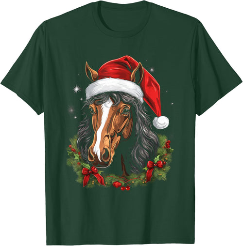 Horse with x-mas hat - Christmas Horse Santa