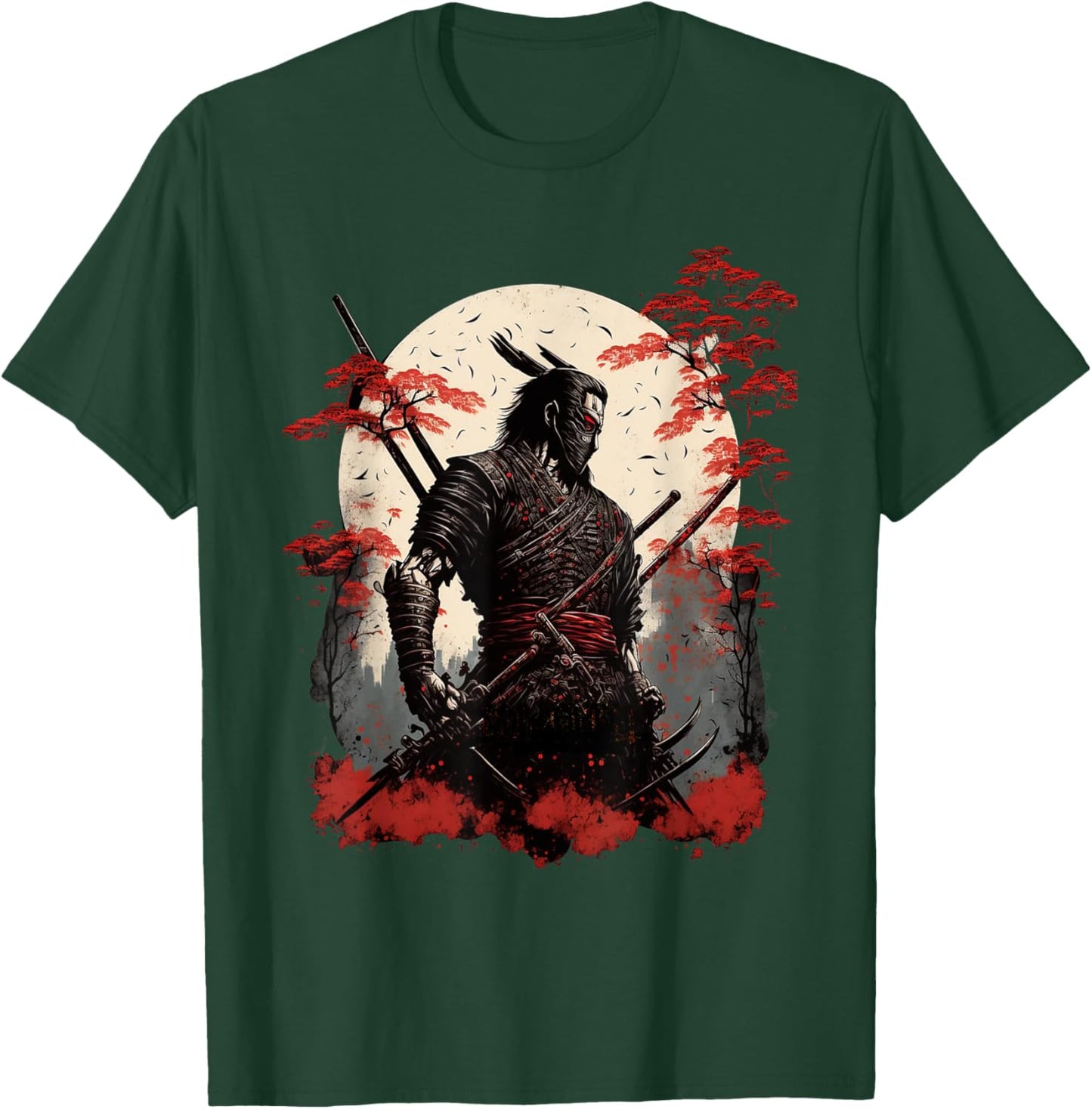 Ancient Japanese Samurai Shirt Bushido Code Warrior Gifts T-Shirt - T-Shirt | Forest