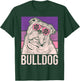 Dog Lover Owner Retro Animal Outfit Vintage English Bulldog Women Girls Kids T-Shirt - T-Shirt | Forest