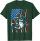 Cool Fishing Women American Flag USA Fish Lover T-Shirt - T-Shirt | Forest