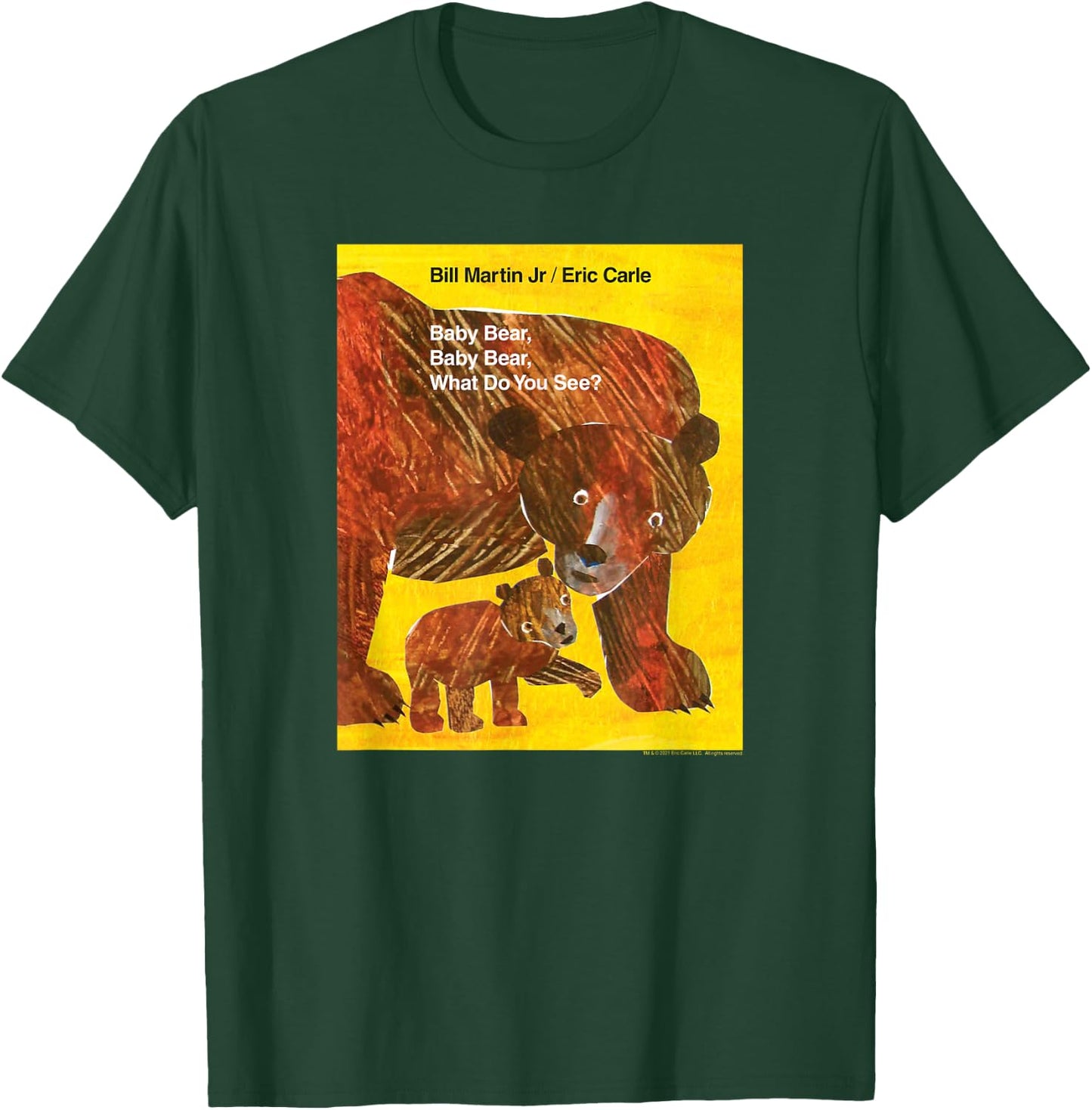 Eric Carle Baby Bear, Baby Bear What Do You See? Book Cover T-Shirt - T-Shirt | Forest