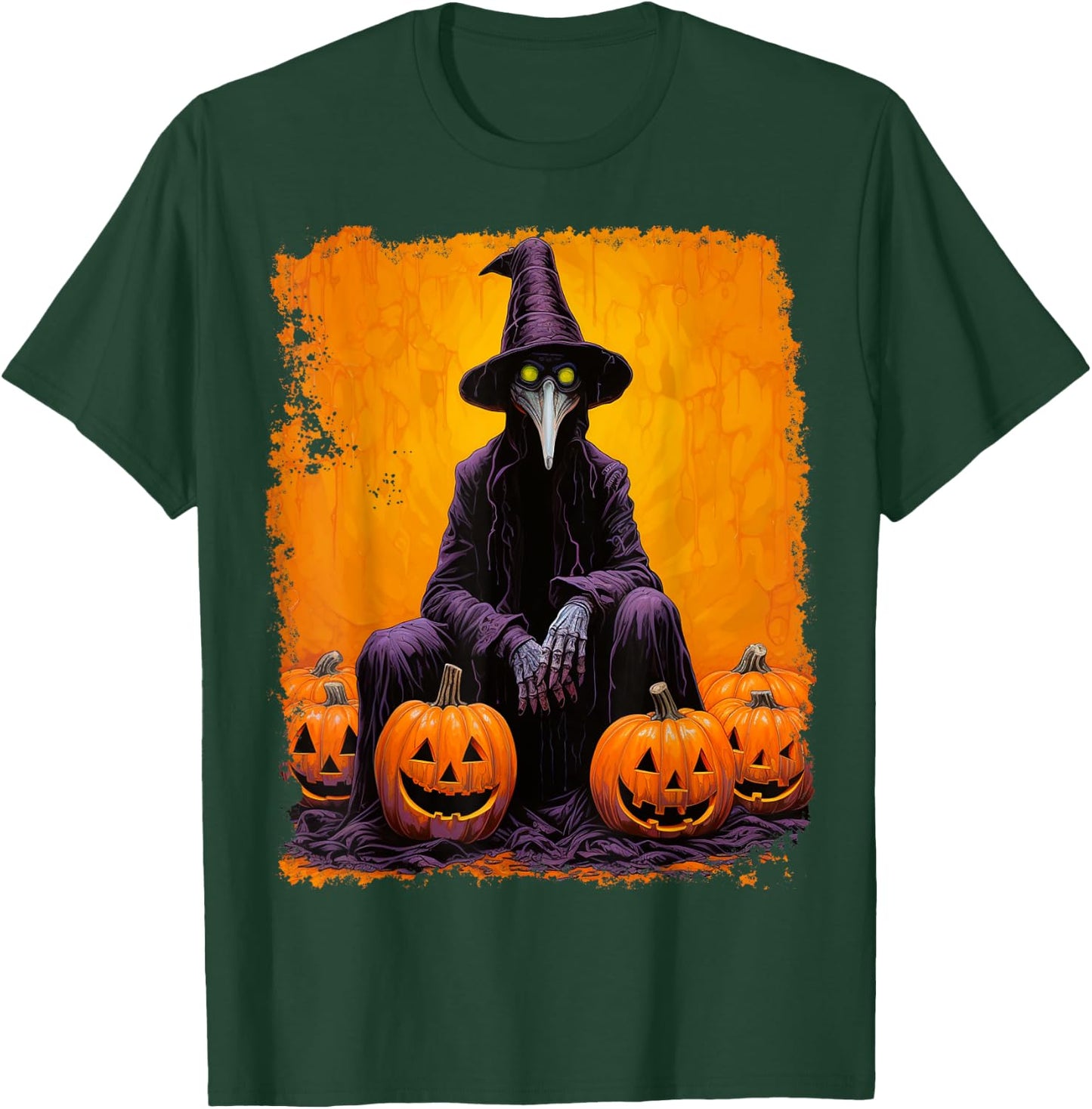 Pop Art Halloween Theme Plague Doctor T-Shirt - T-Shirt | Forest