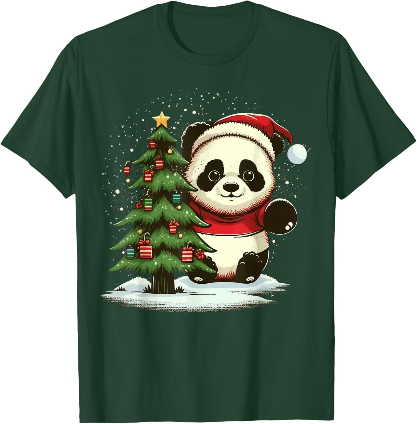 Xmas Panda Santa on Christmas Panda T-Shirt - T-Shirt | Forest