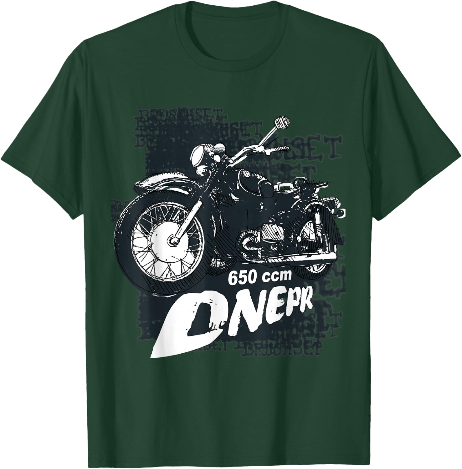 Dnepr 650 cc Sowjet Motorcycle with Side Car T-Shirt - T-Shirt | Forest