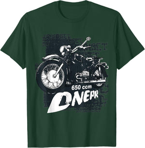 Dnepr 650 cc Sowjet Motorcycle with Side Car T-Shirt - T-Shirt | Forest