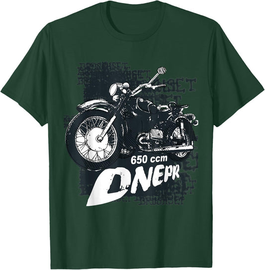 Dnepr 650 cc Sowjet Motorcycle with Side Car T-Shirt - T-Shirt | Forest