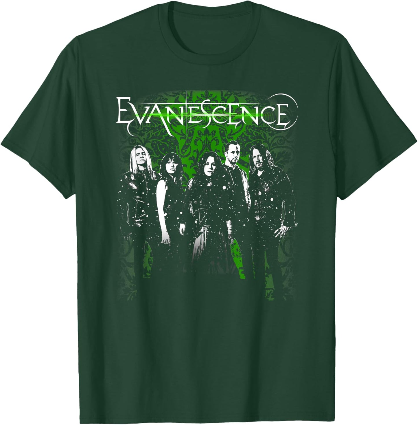Evanescence – Band Photo Green T-Shirt - T-Shirt | Forest