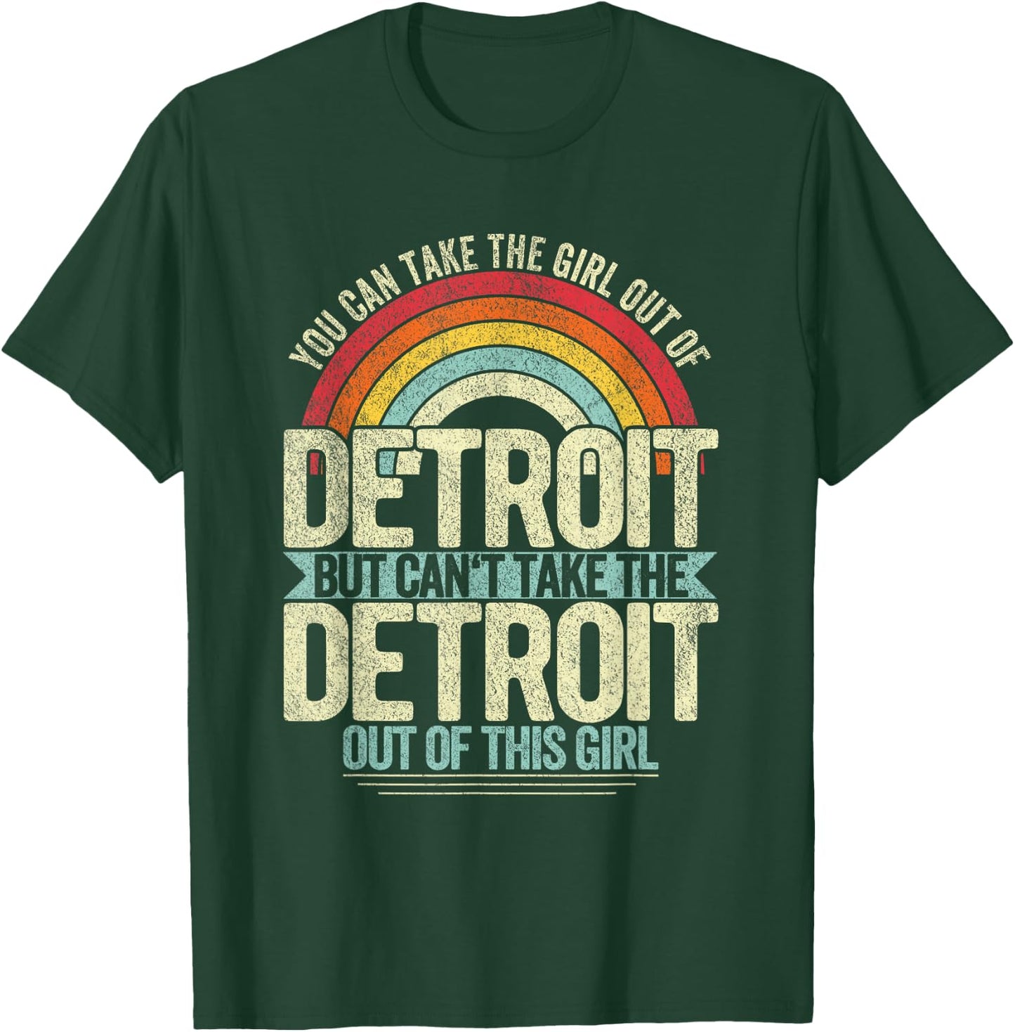 Girl Out Of Detroit Michigan Hometown Home Detroit T-Shirt - T-Shirt | Forest