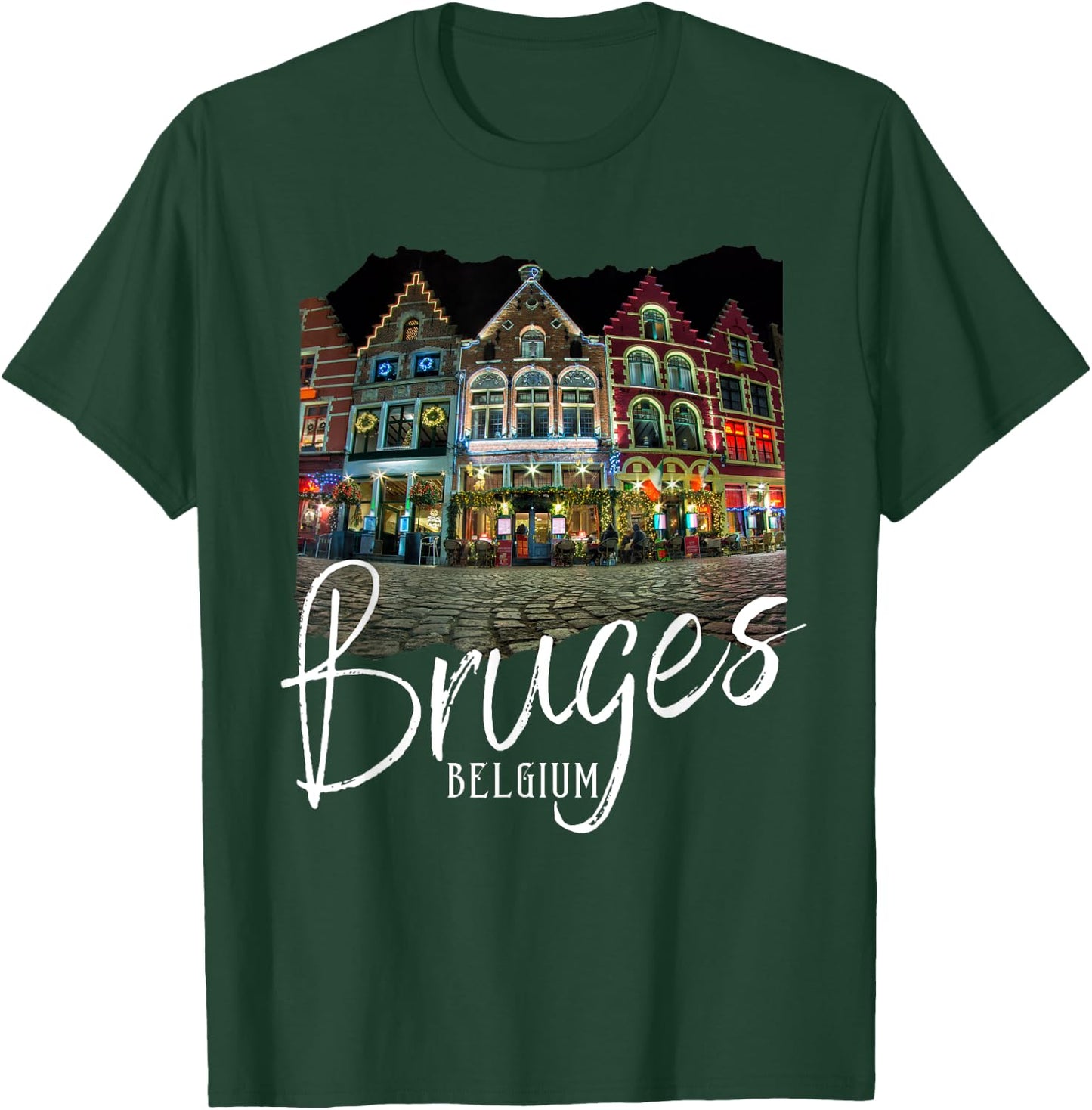 Christmas in Bruges Souvenir Belgium Bruges T-Shirt - T-Shirt | Forest