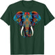 Geometry Elephant Mandala Art T-Shirt - T-Shirt | Forest