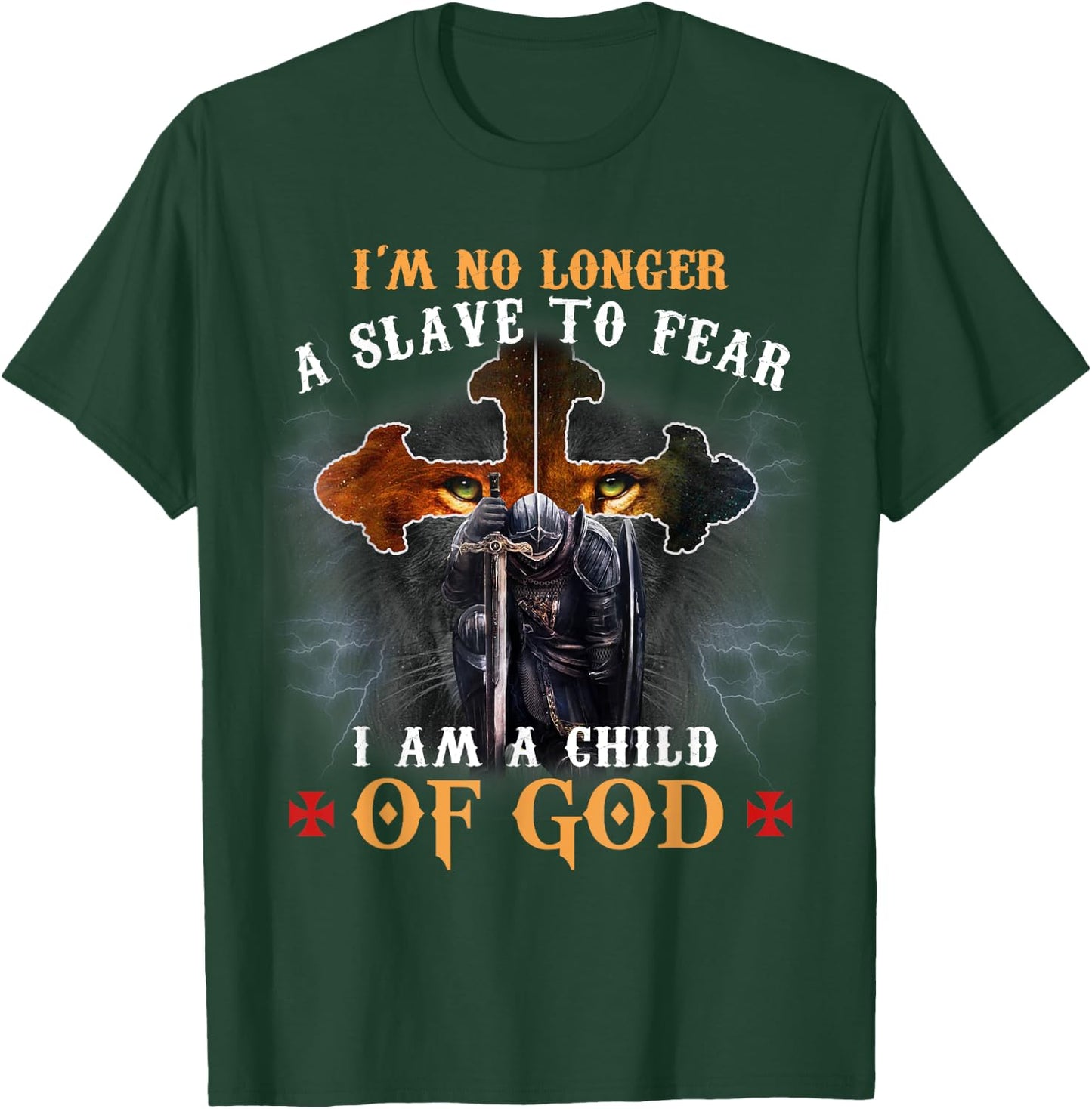 Christian Knight Templar I Am A Warrior Of God T-Shirt - T-Shirt | Forest