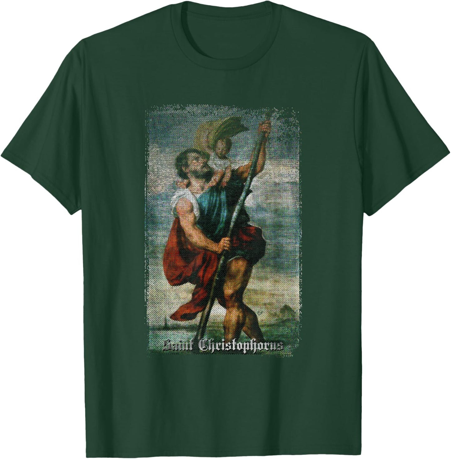 St Christopher - Patron Saint of Drivers T-Shirt - T-Shirt | Forest