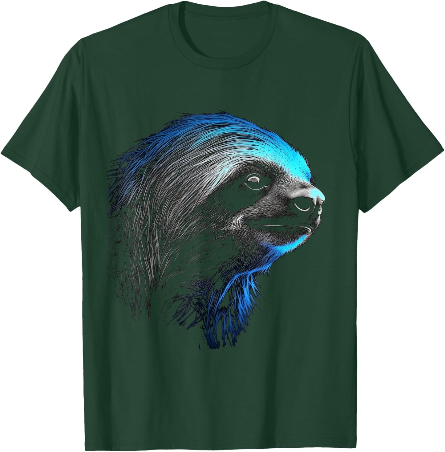 Sloth - Animal Art Animal Motif Artwork Sloth T-Shirt - T-Shirt | Forest