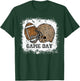 Bleached Game Day Leopard Football Helmet Sport Mom Girls T-Shirt - T-Shirt | Forest