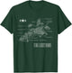 American Aircraft Stealth Fighter F35 lightning blueprint T-Shirt - T-Shirt | Forest
