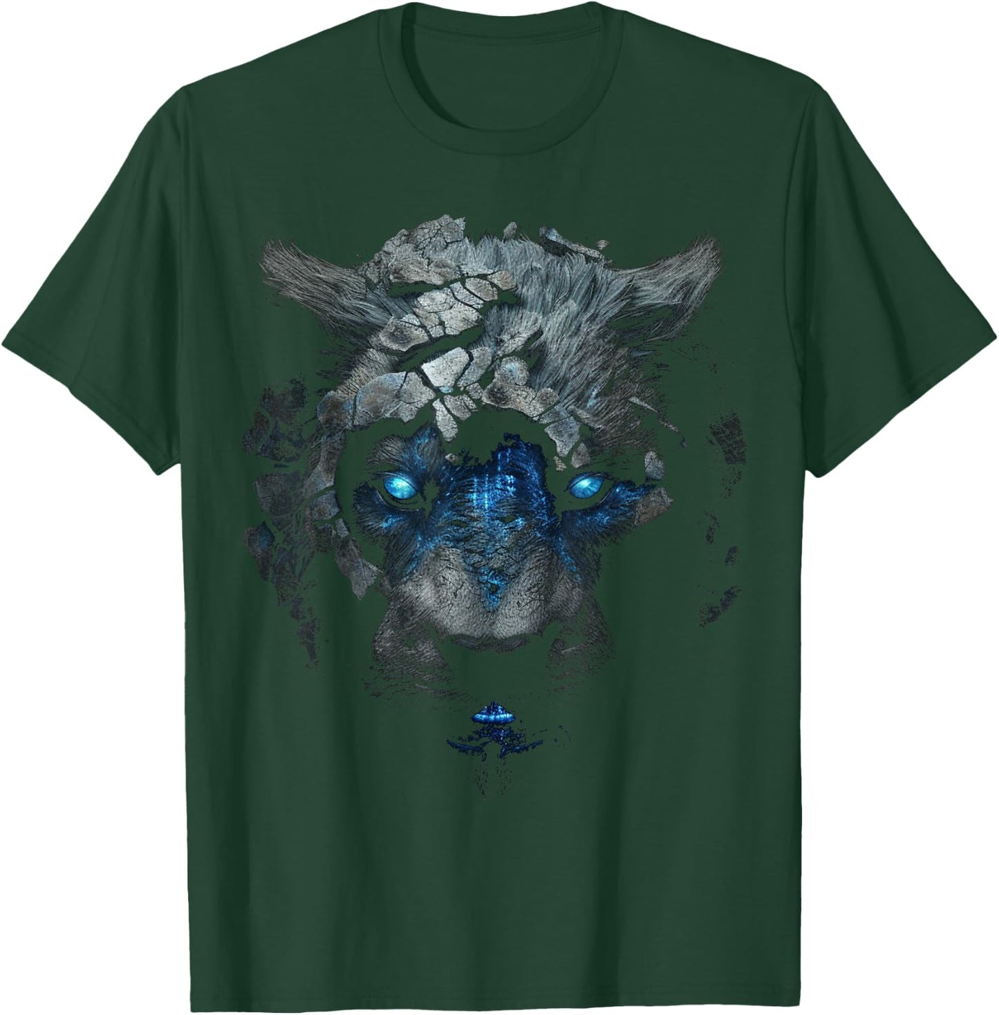 Lion Fantasy Predatory Cat Art - Blue Eyes Robot Animal Women Kids T-Shirt - T-Shirt | Forest
