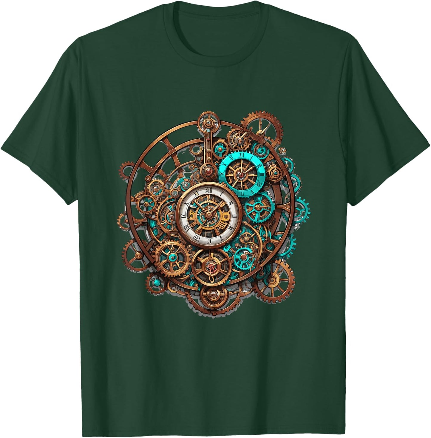 Vintage steampunk clock gears steampunk T-Shirt - T-Shirt | Forest
