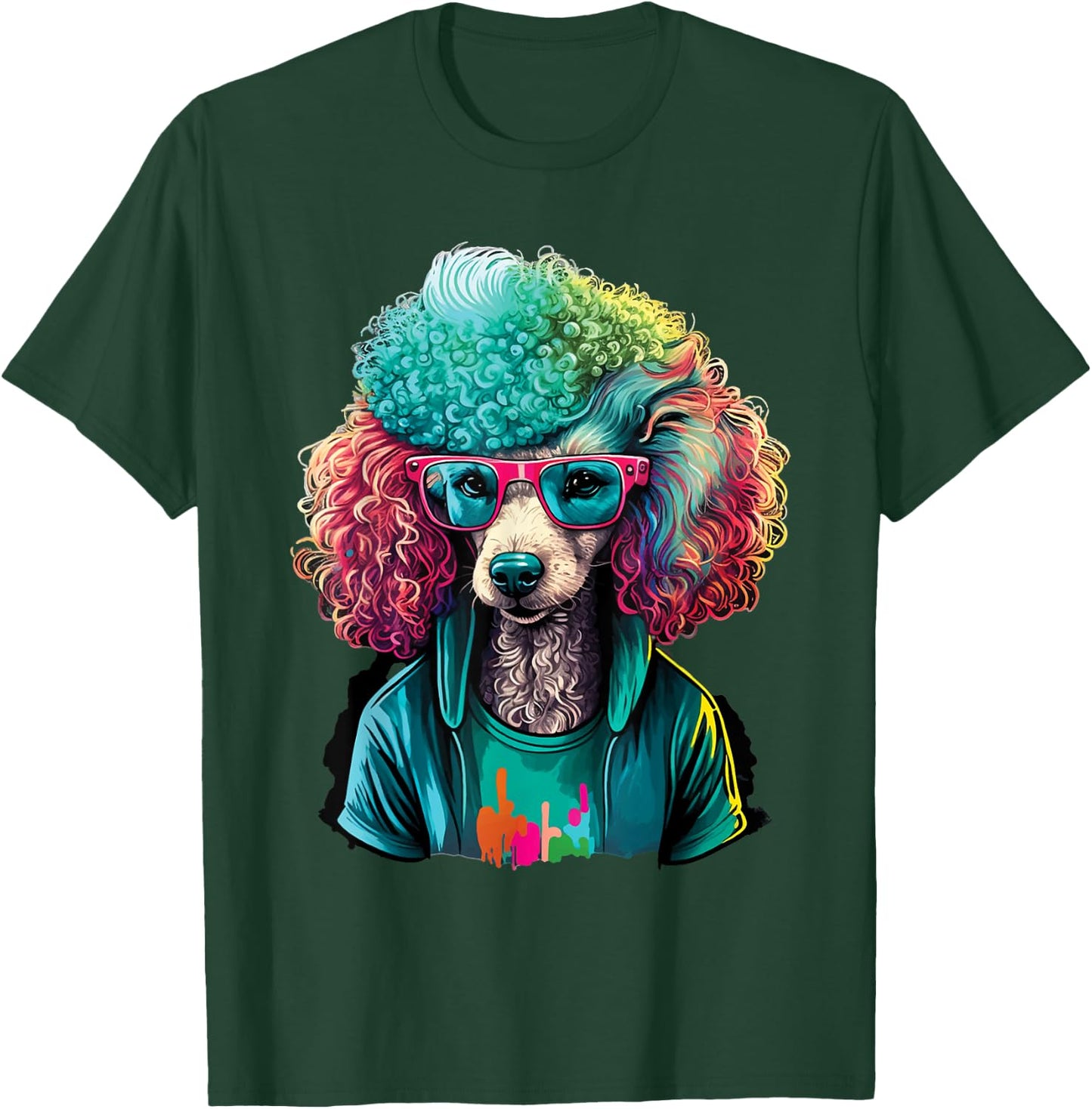 Tie Dye Poodle - Dog Owner Puppy Lover Pet Breeder Men Women Kids T-Shirt - T-Shirt | Forest