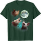 Three Farm Pigs Howl At Moon 3 Wolfs Wolves Funny Parody T-Shirt - T-Shirt | Forest