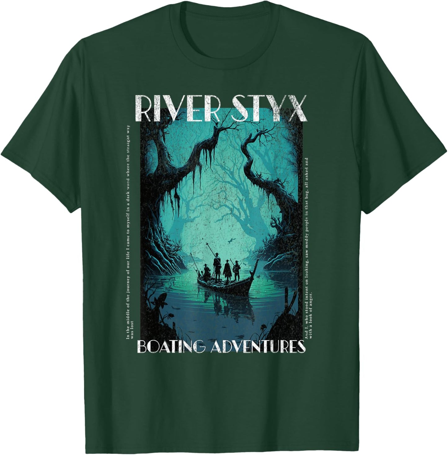 River Styx, Boating Adventures Cool Literature Reading Cute T-Shirt - T-Shirt | Forest