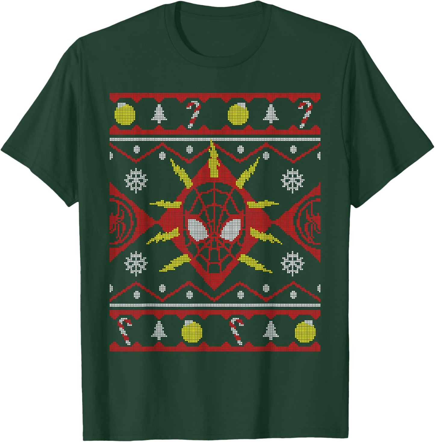 Marvel Spider-Man Miles Morales Ugly Christmas Sweater T-Shirt - T-Shirt | Forest