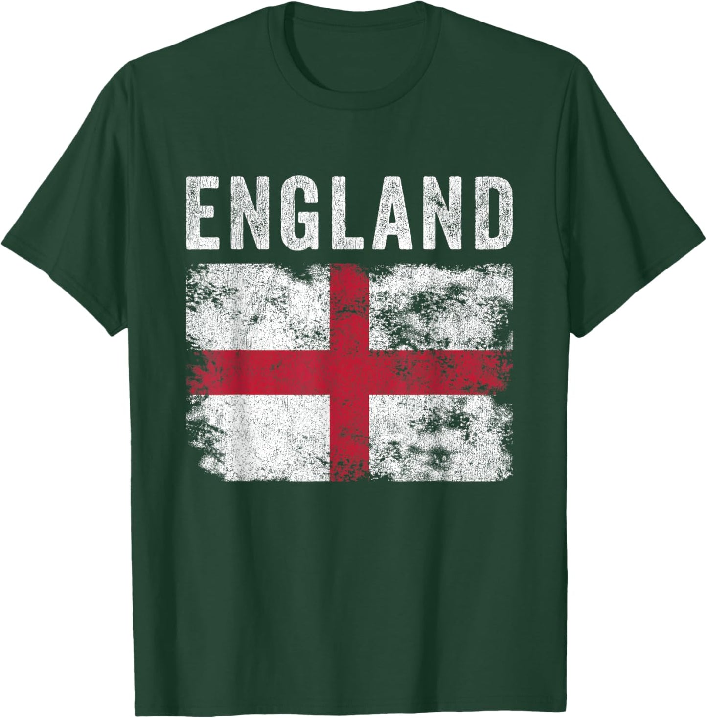 England Flag Distressed - Men Women Kids - English Flag T-Shirt - T-Shirt | Forest