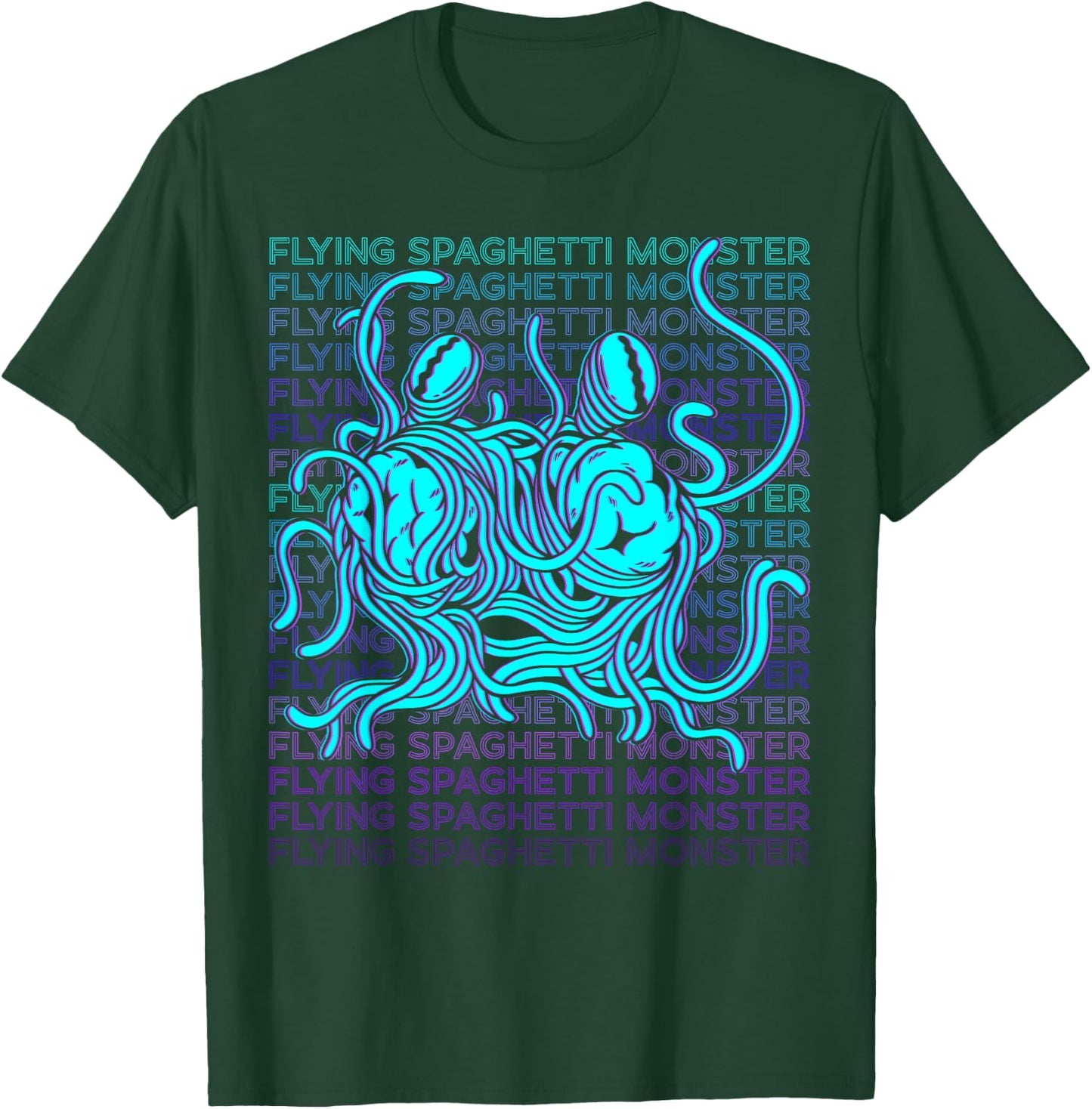 Flying Spaghetti Monster Pastafari FSM Atheist Retro T-Shirt - T-Shirt | Forest