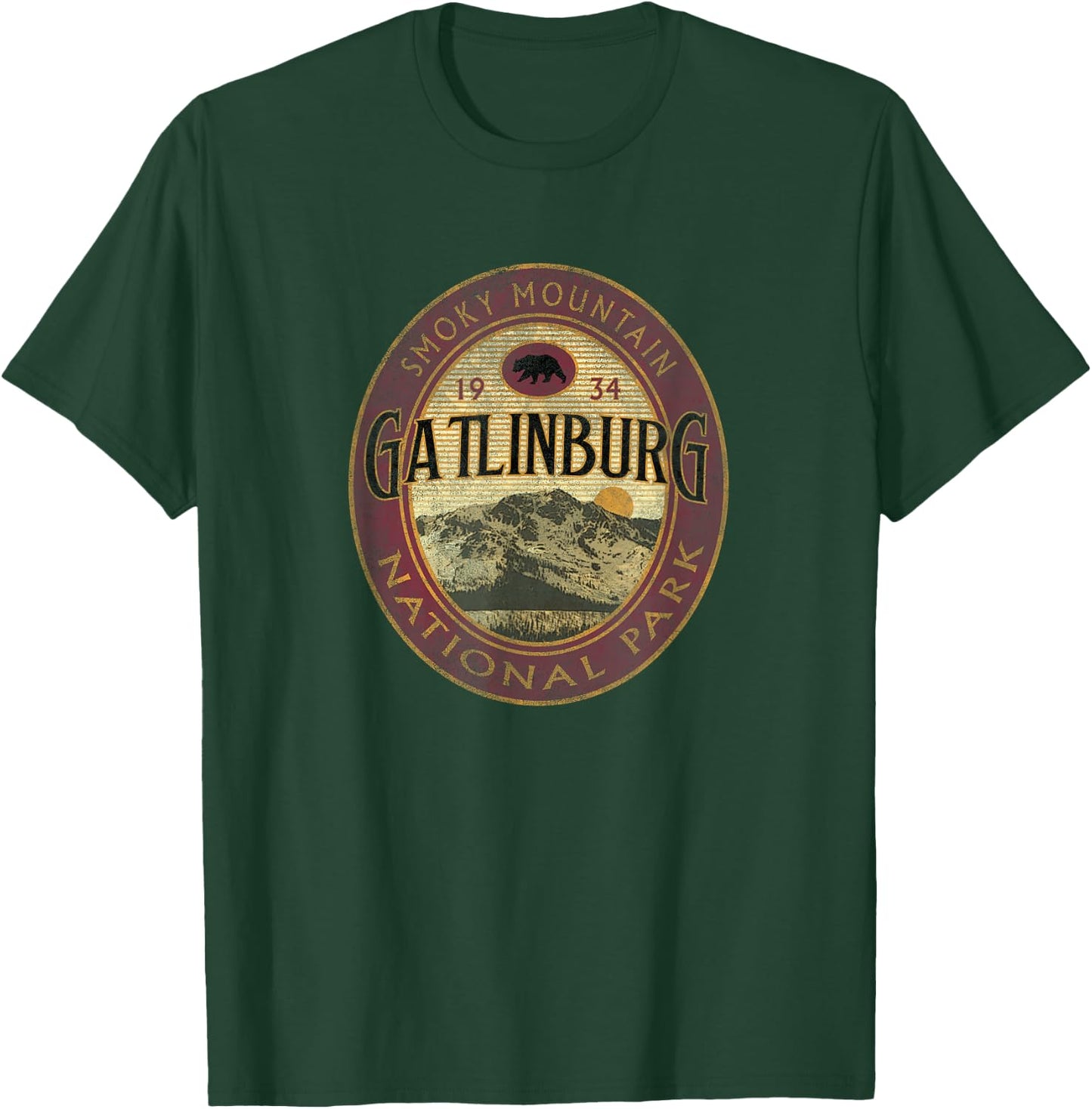 Great Smoky Mountains National Park Gatlinburg Vintage T-Shirt - T-Shirt | Forest