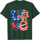 4th of July Decor Patriotic LOVE Golden Retriever Dog USA T-Shirt - T-Shirt | Forest
