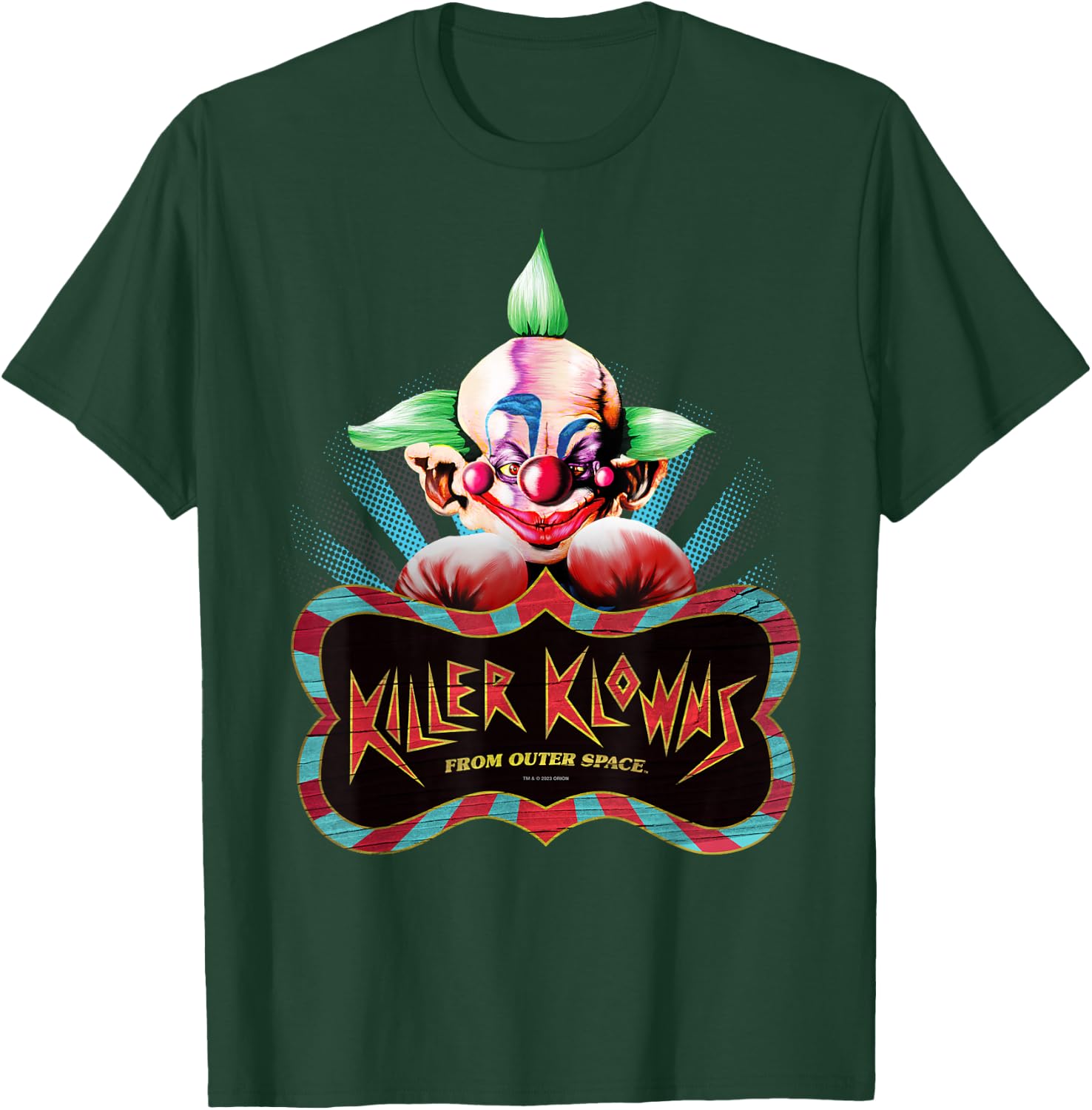 Killer Klowns from Outer Space Shorty Boxing Pose Above Logo T-Shirt - T-Shirt | Forest