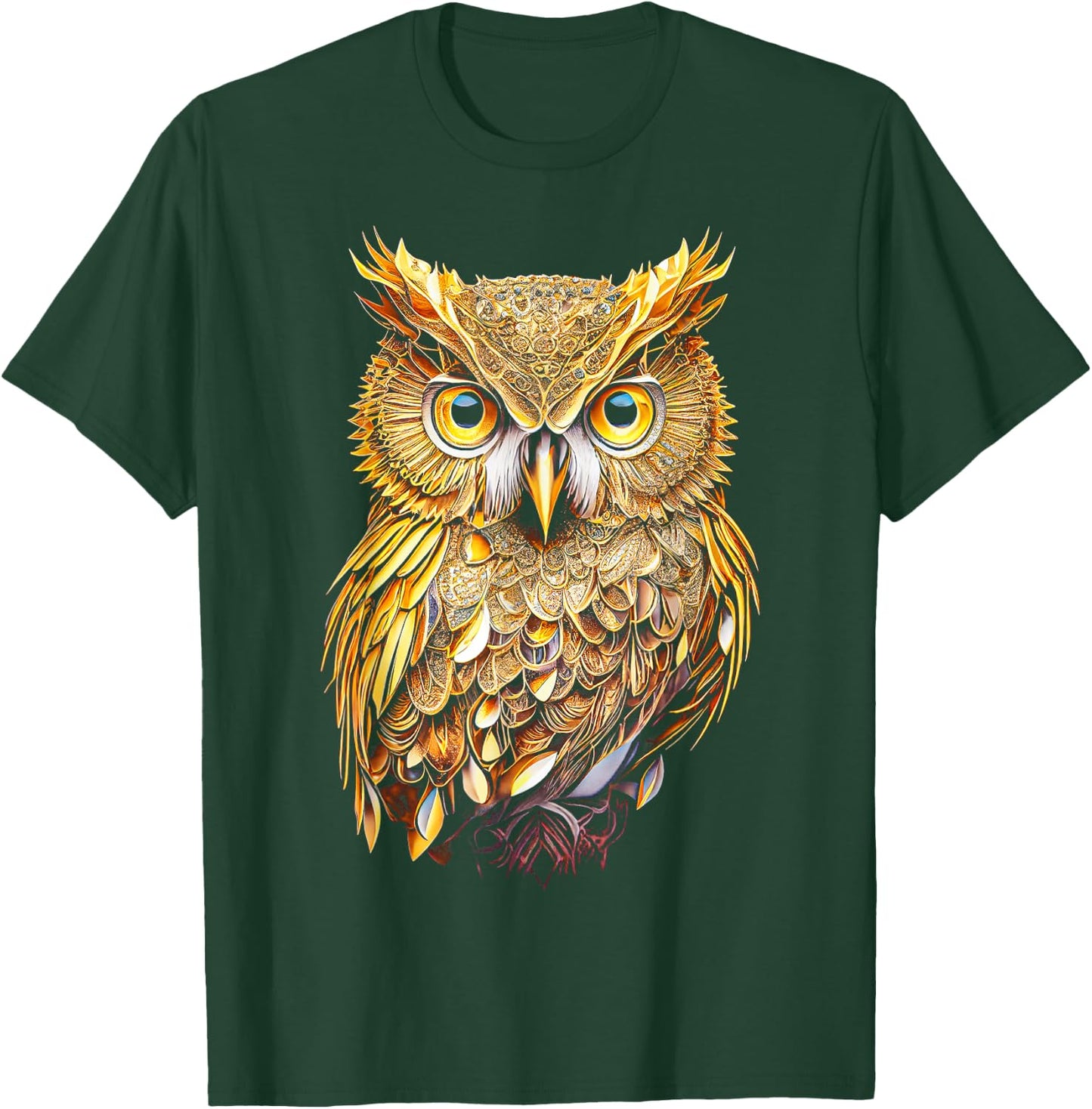 Owl Colourful Bird Art Owl Graphic Animal Owls Owl T-Shirt - T-Shirt | Forest