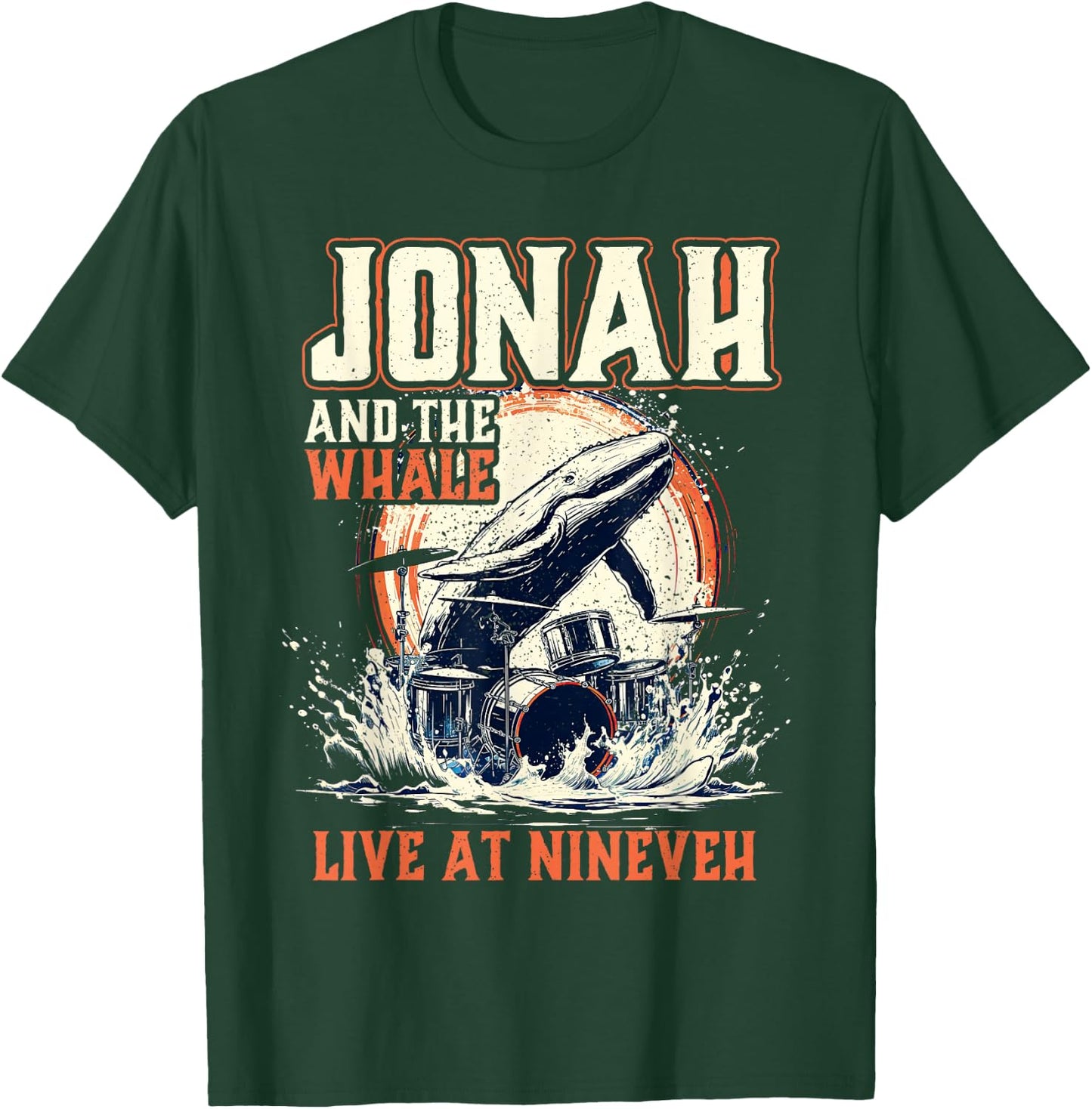 Christian Rock Shirt Jonah and Whales Vintage Funny T-Shirt - T-Shirt | Forest