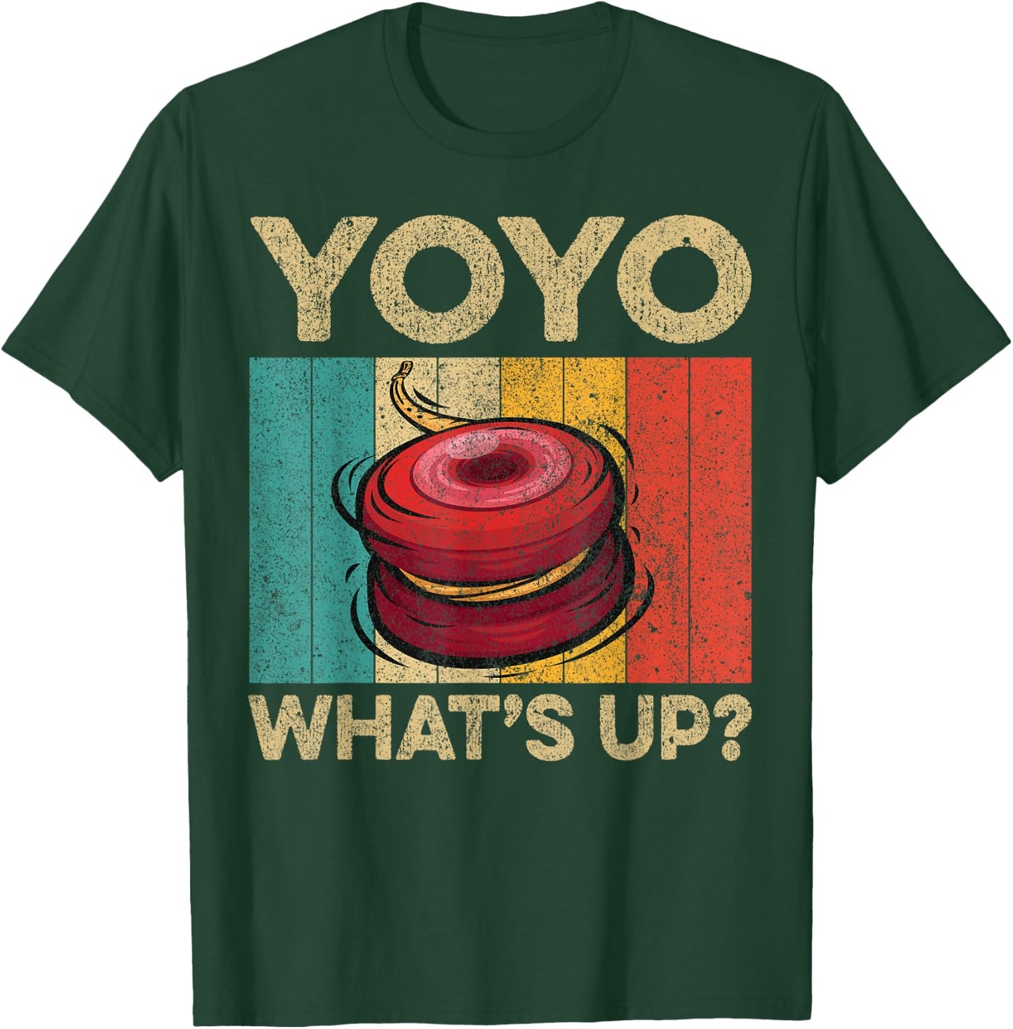 Yoyo What's Up | Funny Vintage Yoyo Lovers T-Shirt - T-Shirt | Forest