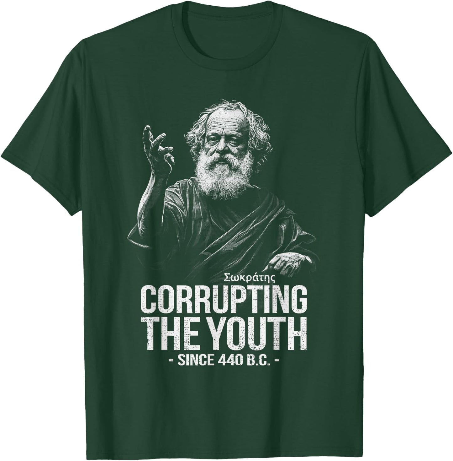 Socrates Corrupting The Youth Ancient Philosophy Philosopher T-Shirt - T-Shirt | Forest